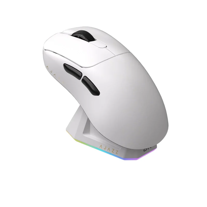Ajazz AJ179 PRO WHITE Wireless Gaming Mouse 8k Tri-mode Connectivity Gaming Mouse