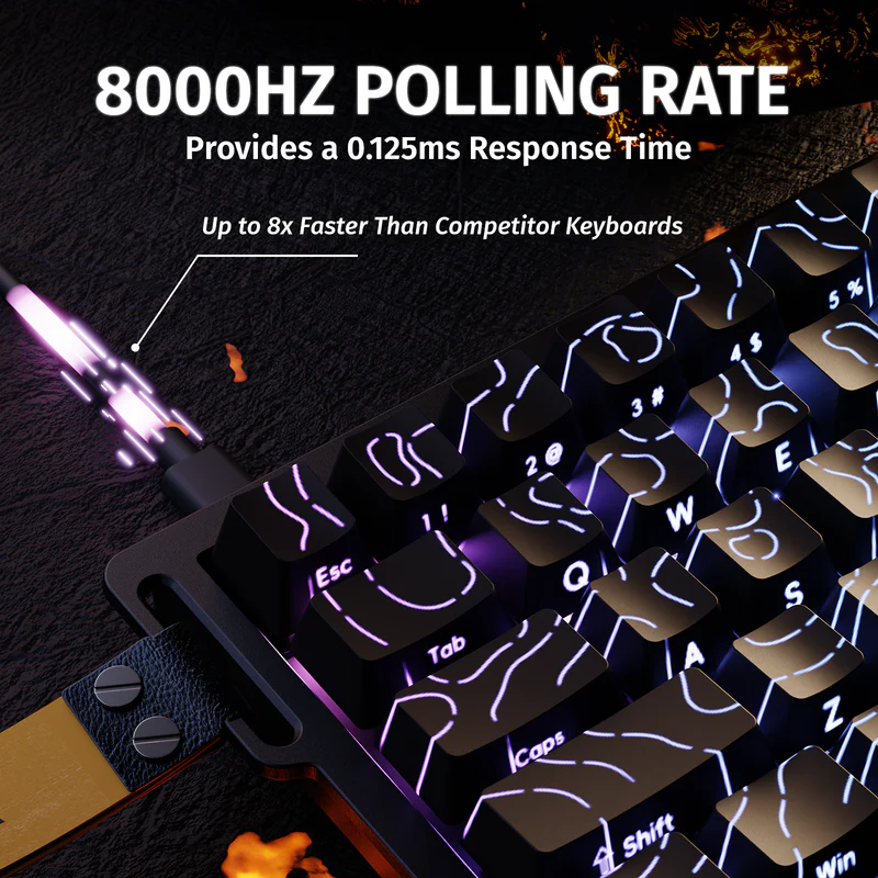 ATTACK SHARK X68 HE Rapid Trigger Magnetic Switch Gaming Keyboard with RGB Backlighting