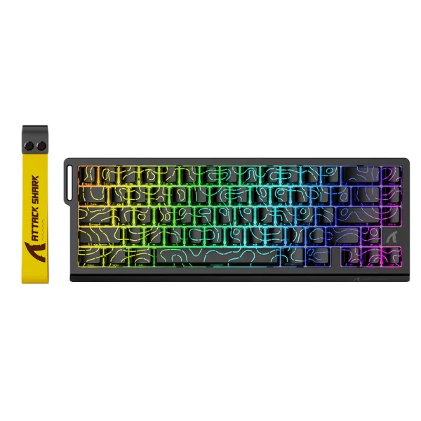 ATTACK SHARK X68 HE Rapid Trigger Magnetic Switch Gaming Keyboard with RGB Backlighting