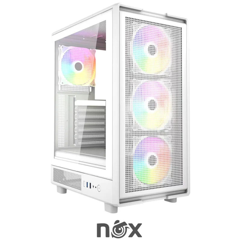 CASE NOX APEX FLOW 4FAN RGB WHITE