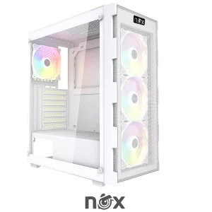CASE NOX QUANTUM 4FAN RGB WHITE