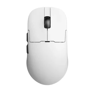 Ajazz AJ159 NL Ultra-Lightweight Wireless Gaming Mouse in White, high-performance sensor for competitive gaming.