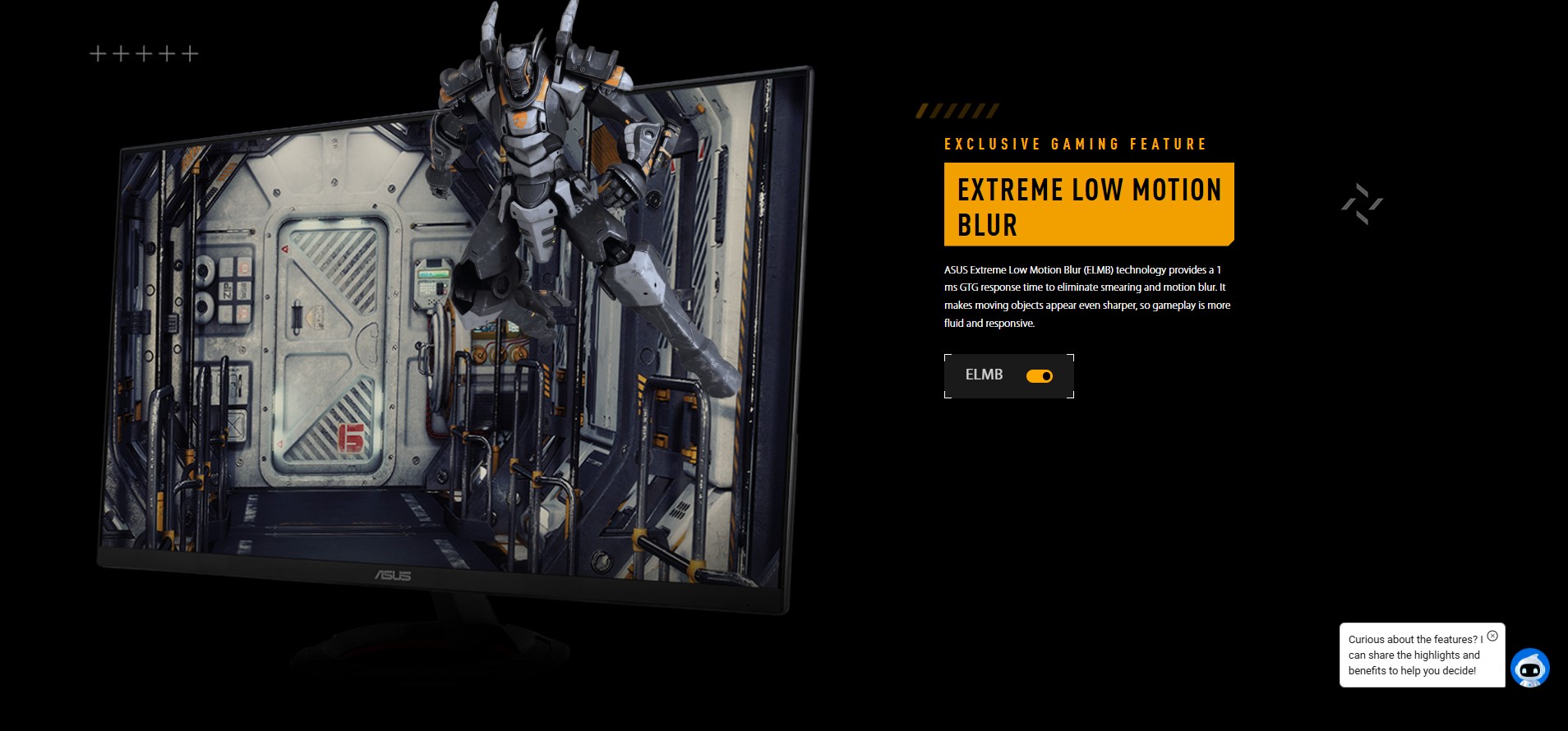 ASUS TUF Gaming VG279Q5R monitor showing the TUF Gaming logo on the screen.