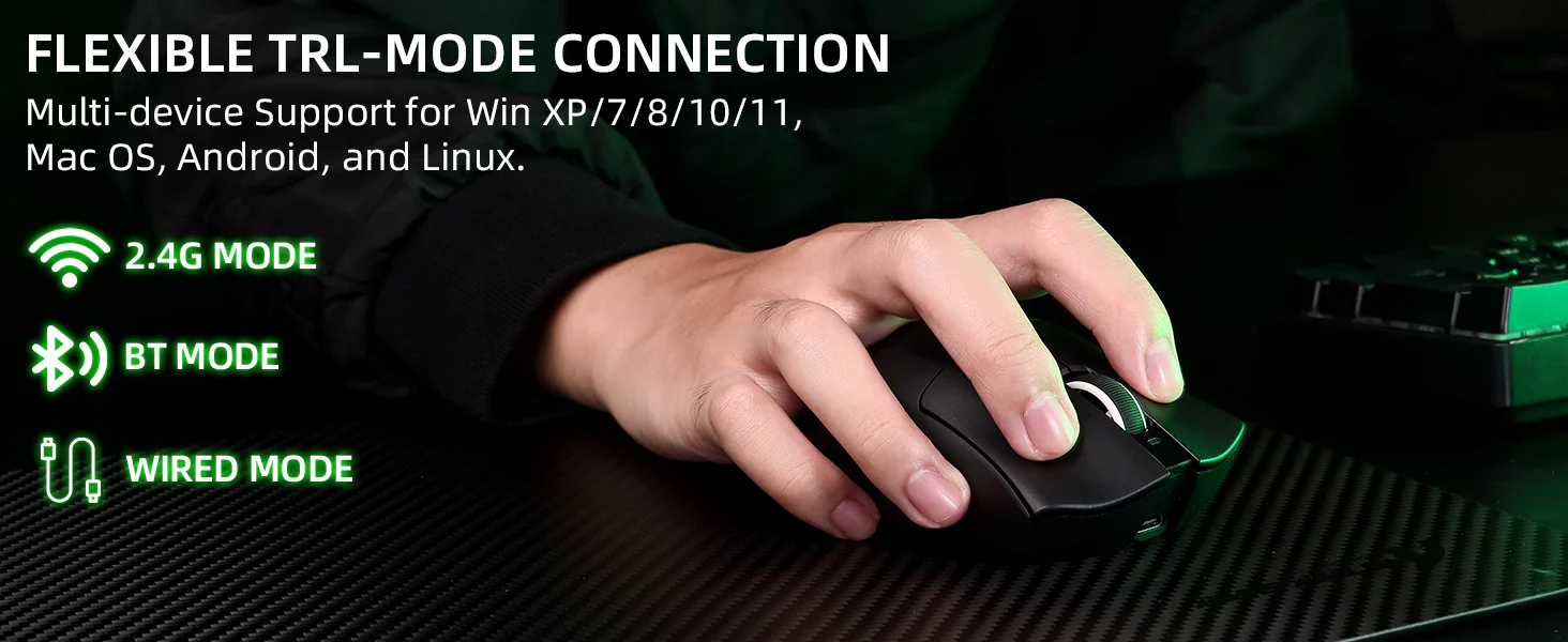 ATTACK SHARK V3 wireless gaming mouse in black