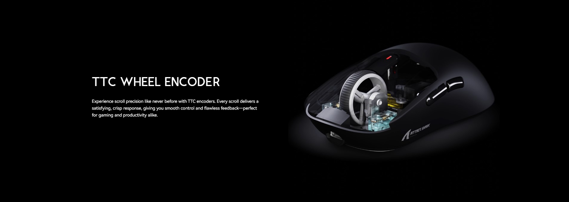 TTACK SHARK X3 lightweight wireless gaming mouse in white