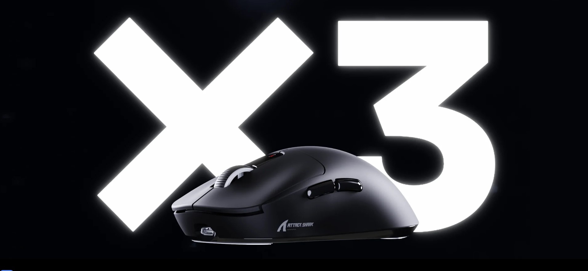 TTACK SHARK X3 lightweight wireless gaming mouse in white