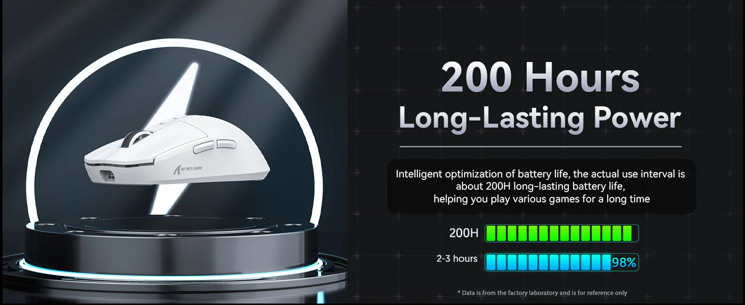 ATTACK SHARK X6 lightweight wireless gaming mouse with charging dock